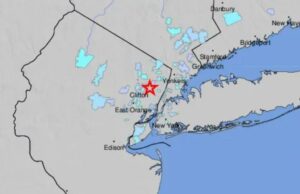 Terremoto com uma força de 3,0 hits Nova Jersey, Trembling Felt em algumas partes de NY: funcionários Mapa de intensidade de terremoto em Nova Jersey.