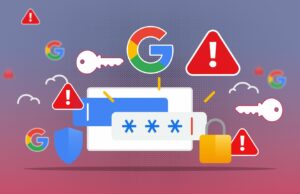 Todo mundo tem que fazer verificações simples de segurança do Android todos os meses Ilustração de um smartphone com alguns aplicativos com um símbolo de aviso e uma notificação 'Upddated' de software 'à direita.