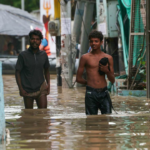 Transtorno na valance como cidade é banhado após fortes chuvas