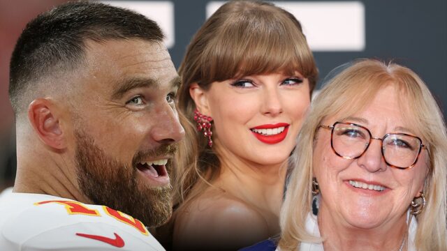 Travis Kelce Donna Kelce e Taylor Quick 2