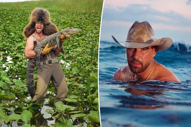 Travis Kelce é propício a uma enorme bolsa de Birkin e pêlo de pé na Florida Heat para GQ

