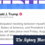 Trump anuncia a reunião com Putin