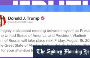 Trump anuncia a reunião com Putin Trump anuncia a reunião com Putin