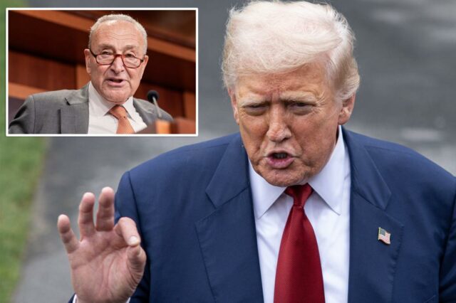 Trump diz a Schumer "Ele foi para o inferno

