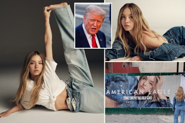 Trump elogia Sydney Sweeney depois de descobrir que ele é um republicano registrado quando ao redor de Mobor Turs seu jeans American Eagle

