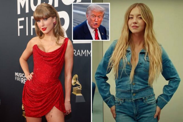 Trump está jogando sobre a campanha publicitária "mais quente" em Sydney Sweeney - e diz que Taylor Swift não está mais quente ", graças a ele

