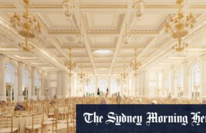 Trump para começar a construir US $ 311 milhões na Casa Branca Ballroom em setembro Ao pagar os objetivos do salão de baile que seria capaz de sentar em 650 pessoas.