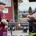 Um homem do revólver em Seattle Gregory Timm - que quebrou o carro no registro dos eleitores de Trump - é acusado de atirar em um homem em uma cadeira de rodas por "Valor roubado"