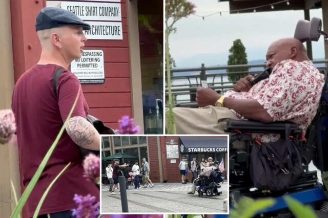 Um homem do revólver em Seattle Gregory Timm - que quebrou o carro no registro dos eleitores de Trump - é acusado de atirar em um homem em uma cadeira de rodas por "Valor roubado"

