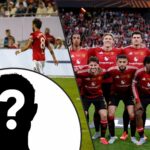 Rasmus Hojlund comemora a pontuação durante a partida da Premier League Summer Série entre o Manchester United e o Bournemut no Soldier Field em 2025 em Chicago, Illinois.
