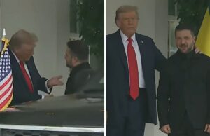 Volodymyr zlensky usa terno desta vez para a reunião da Casa Branca com Trump 081825_Zelensky_white_house_arrival_kal