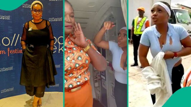 "Wore calça e sutiã ..": Mima Biodun Stephen enfrenta reação no plano após o drama da Ibom Airlines

