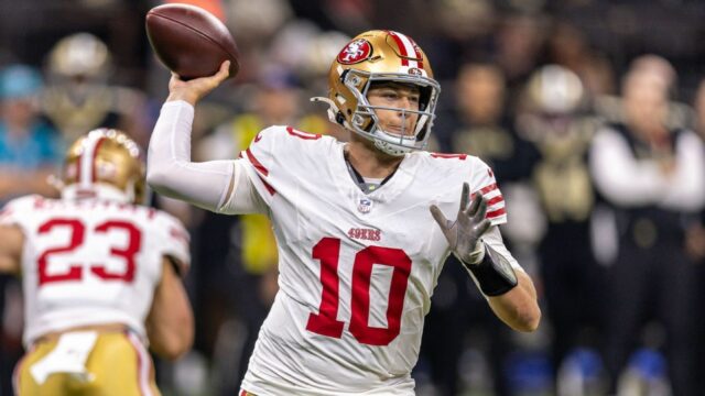 49ers para começar Jones no QB em vez de incomodar Purdy 

