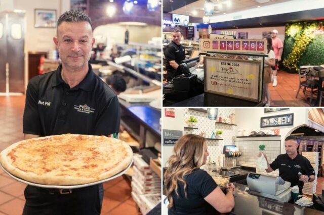 A Pizzeria Long Island se torna viral com vídeos atrevidos, dando aos más clientes um gostinho de seu próprio remédio: 'Vá sentar -se'

