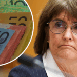 A governadora do Reserve Bank, Michele Bullock, governadora durante uma audiência do Comitê Permanente de Economia na Casa do Parlamento, em Canberra, em 22 de setembro de 2025.