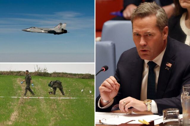 A Rússia risca a "expansão" da guerra com intrusões no espaço aéreo da OTAN, diz Waltz no primeiro discurso público como embaixador da ONU

