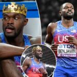 A controvérsia de desqualificação explode enquanto o velocista americano Rai Benjamin celebra o ouro no Campeonato Mundial