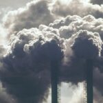 Image of air pollution in Lake Charles, Louisiana, pouring out of smokestacks at a chemical plant.