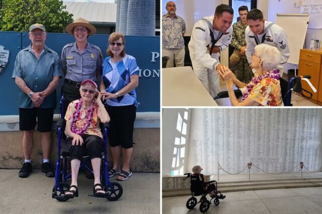 A enfermeira da Segunda Guerra Mundial de 106 anos doa bala do coração do marido para o Museu de Pearl Harbor

