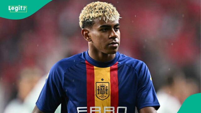 A estrela do Barcelona, ​​Lamine Yamal


