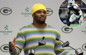 A lesão de Micah Parsons surge – e coloca a estréia dos Packers em dúvida O ex -Dallas Cowboy Micah Parsons fala com a mídia durante uma conferência de imprensa, depois de ser negociado com o Green Bay Packers, no Lambeau Field em 29 de agosto de 2025 em Green Bay, Wisconsin.