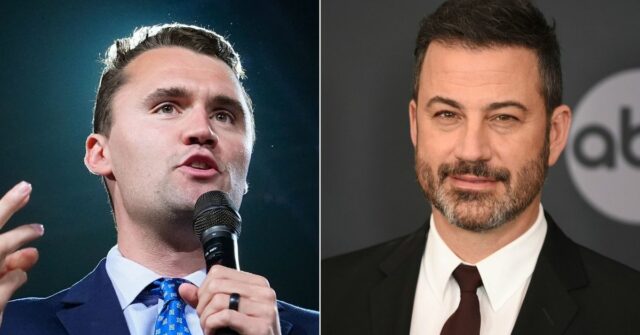 A organização de Charlie Kirk diminui a decisão de Jimmy Nesta foto de 11 de abril de 2017, o apresentador Jimmy Kimmel aparece durante uma gravação de