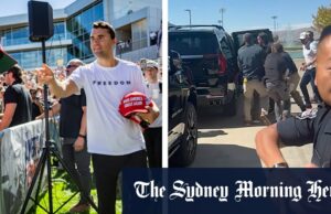 A polícia recupera a arma, aprimora o suspeito de ‘idade da faculdade’ em Charlie Kirk Assassination O presidente Donald Trump e a primeira -dama Melania Trump durante uma cerimônia para comemorar o 24º aniversário dos ataques de 11 de setembro.