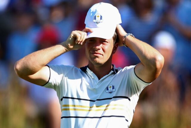 Viktor Hovland ferido da Team Europe na Ryder Cup 2025.
