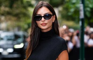 A rica bolsa de mamãe de Emily Ratajkowski tem uma aparência de US $ 20 Jennifer Lopez Saddle Bag parecido