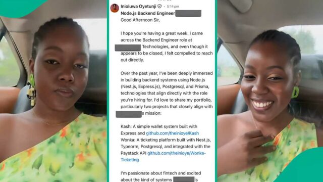 A senhora nigeriana impressiona as pessoas após a entrevista com e -mail inteligente, compartilha evidências

