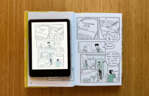 A sombra realmente vale US $ 250? Avaliando o Kindle Colorsoft. À esquerda, um Kindle Colorsoft. À direita, uma cor Kobo Clara.