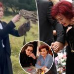 A viúva Sharon Osbourne viu segurando coruja em sua primeira aparição desde o funeral de Ozzy Osbourne: 'nós sentimos sua falta'