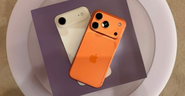 Abaixo está o quanto o Apple iPhone Air é maior do que o Apple iPhone 17 Pro 

