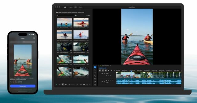 A Adobe Premiere para iPhone agora disponível - grátis com capturas | Mostrado no telefone e na área de trabalho