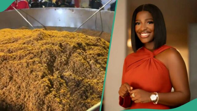 Akwa ibom Primeira dama designada reage quando Hilda Baci completa a oferta de recorde mundial para o maior pote de arroz Jollof

