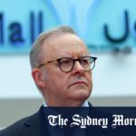 O primeiro -ministro Anthony Albanese em Abu Dhabi, nos Emirados Árabes Unidos, na segunda -feira.