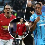 Radamel Falcao e Robin Van Persie comemorando