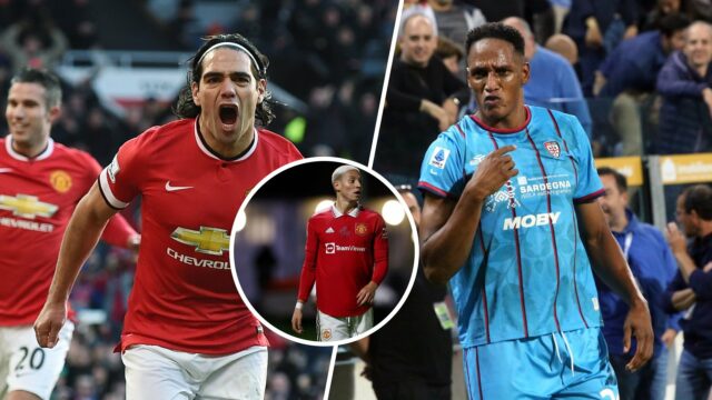 Radamel Falcao e Robin Van Persie comemorando