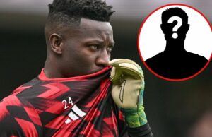 Andre Onana certamente fará parceria com o masculino City Flop em Trabzonspor, ele pode levar a motivação de 34 anos Andre Onana está no gol com as mãos nos quadris