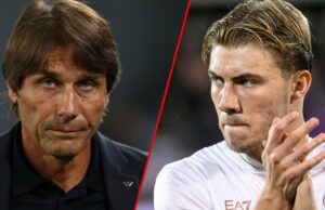 Antonio Conte está tão ‘estressado’ que ele está ‘regularmente’ perguntando a Rasmus Hojlund algo considerando que a transferência de Napoli da UTD Celebrity masculina O atacante do Manchester United e da Dinamarca Rasmus Hojlund aplaude o jogo da Série A entre a Fiorentina e o Napoli. Napoli venceu por 3-1 sobre a Fiorentina.