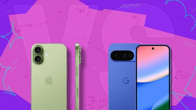 Indigo Google Pixel 10 na mão do homem