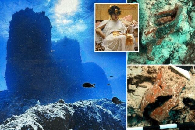 Arqueólogos encontram porto antigo engolido pelo mar perto do templo de Cleópatra

