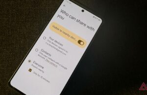 Atualmente, a remodelação da tela cheia do Quick Share está impressionando os telefones Android extras Atualmente, a remodelação da tela cheia do Quick Share está impressionando os telefones Android extras