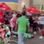 Broando de fãs de futebol maciço erupção após o final da Copa das Ligas Chaóticas