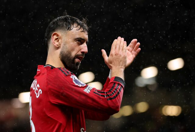 Bruno Fernandes conquistou os fãs do Manchester United em Old Trafford.