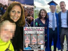 CEO da astrônomo Andy Byron, esposa vista usando anéis de casamento, desfrutando de um passeio de praia meses após o escândalo do Coldplay Kiss Cam: Relatório Megan Kerrigan Byron com um garoto não identificado em um show.