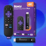 Capture seus programas e filmes preferidos com o rio Roku Streaming Stick e também em sua taxa mais barata