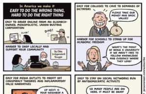 Cartoon: Fácil de fazer a coisa errada, difícil de fazer a coisa certa Cartoon: Fácil de fazer a coisa errada, difícil de fazer a coisa certa