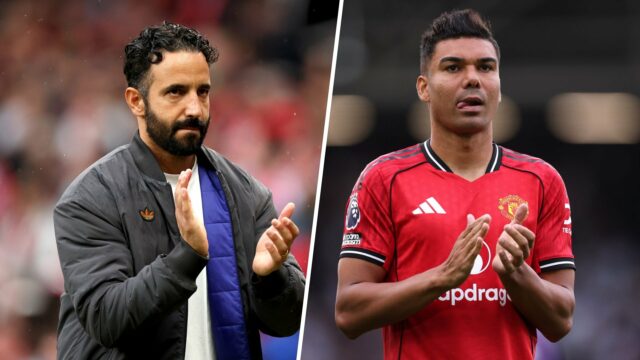 CASEMIRO batendo palmas do Manchester United no Craven Cottage