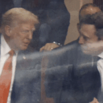 Presidente Donald Trump e Elon Musk conversam no Memorial for Charlie Kirk